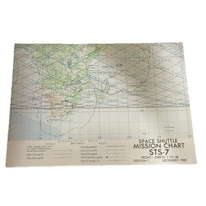 STS-7 Mission Chart Nasa Space Shuttle Mission Chart Orbit 1-112